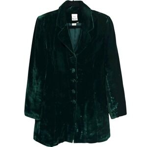 Vintage Together! Velvet Blazer Jacket Emerald Green Size 8 Whimsigoth Jewel